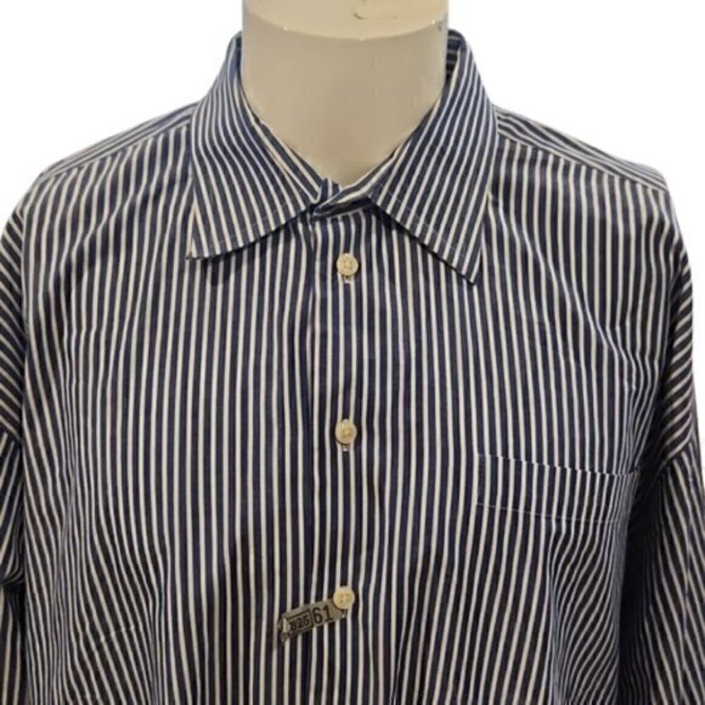 [Nautica] Blue Stripe Long Sleeve Button Down - Size 18